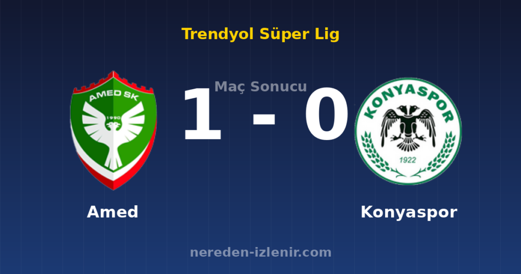 Amed 1-0 Konyaspor