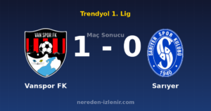 Vanspor FK 1-0 Sarıyer