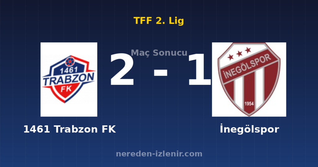 1461 Trabzon FK 2-1 İnegölspor