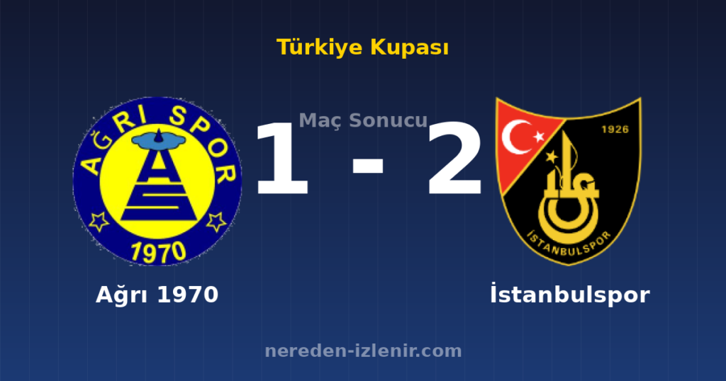 Ağrı 1970 1-2 İstanbulspor