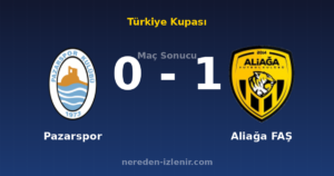 Pazarspor 0-1 Aliağa FAŞ